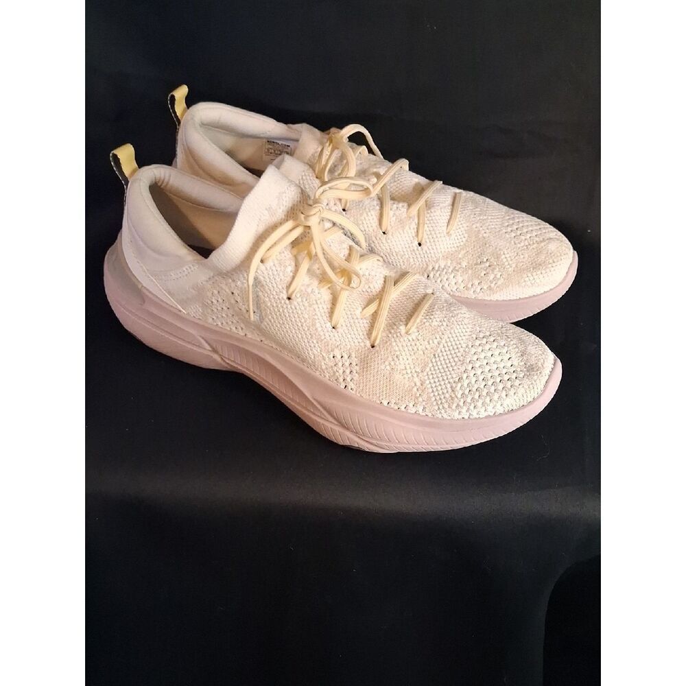 Sorel Women's Knit Lace-Up Sneakers in Cream and Pink